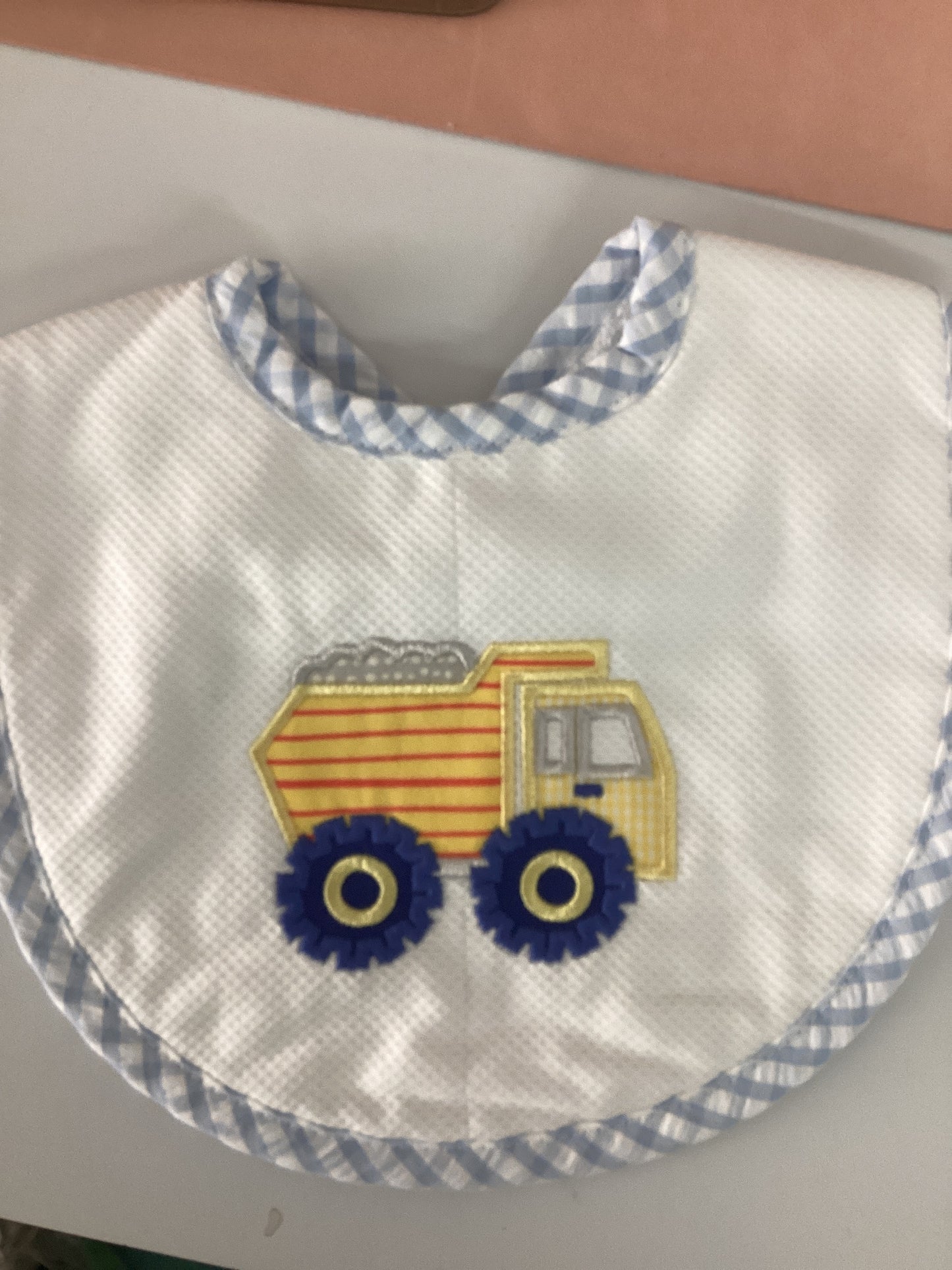 Dump Truck Appliqué Basic Bib