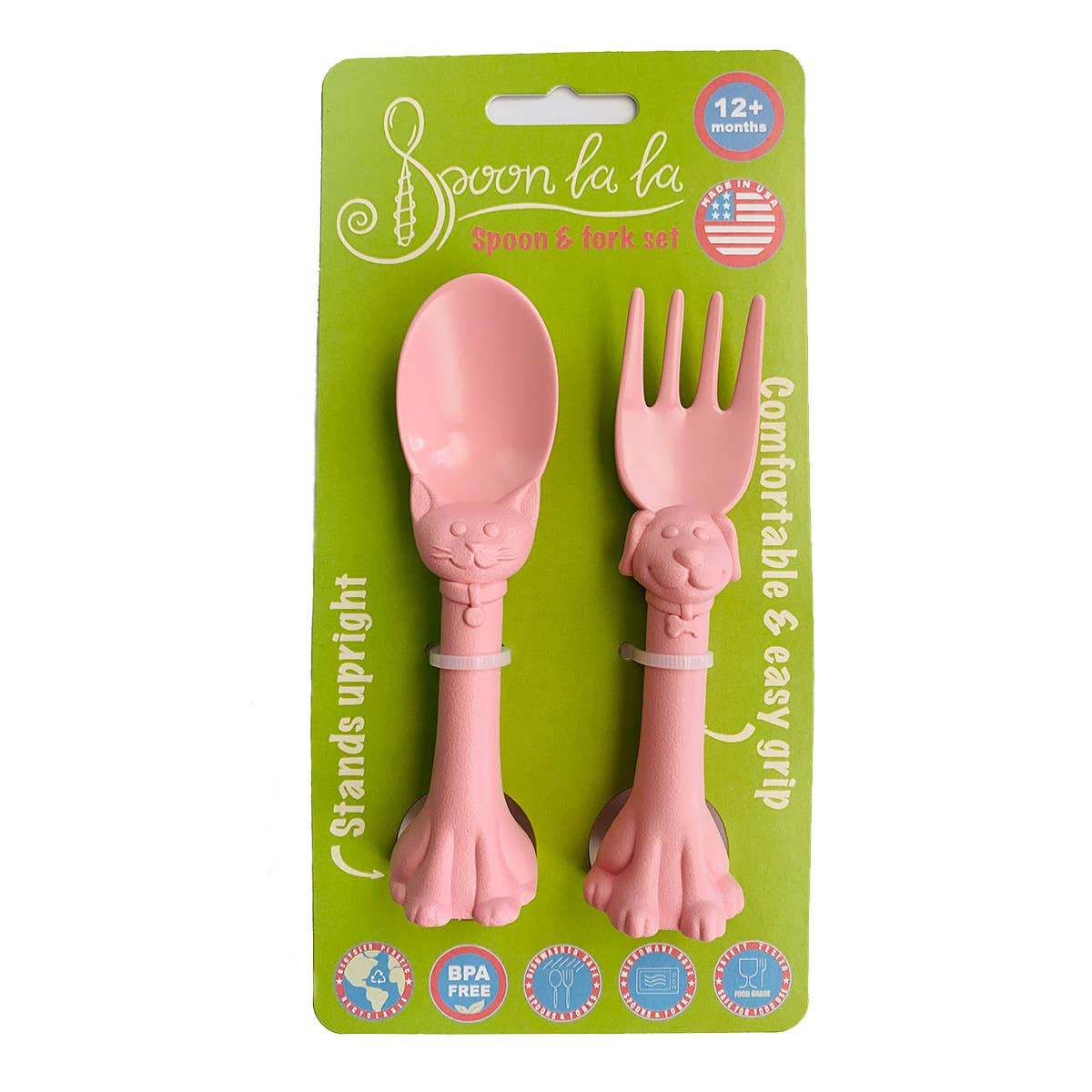  Spoon la la Toddler Utensils Set - 2 Pack Made in USA