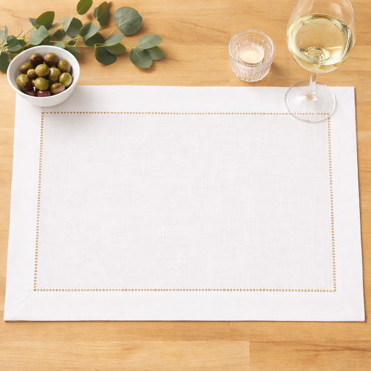 White Hemstitch 13"X19" Placemat