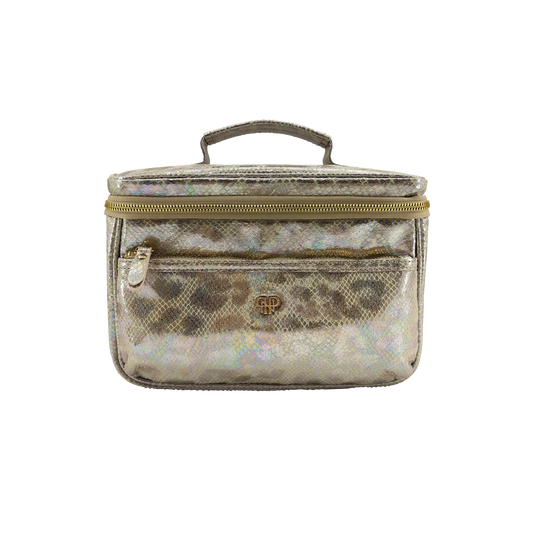 PurseN Classic Train Case - Glimmer Leopard