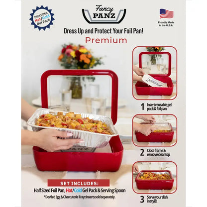 Premium Set - Pan Frame w/ Hot / Cold Gel Pack - Blue Marble