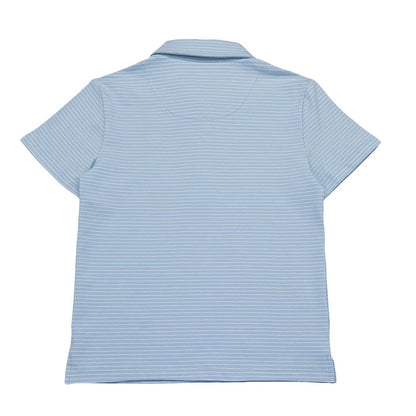 Banks Boys SS Polo Light Blue/White Stripe 