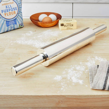Fox Run Rolling Pin, Stainless Steel, 18.9" x 2.6" x 2.8"