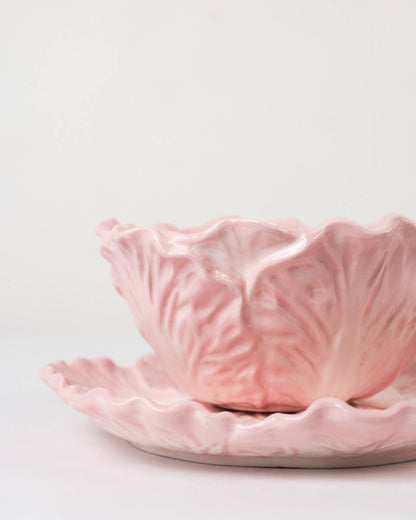 Cabbage Bowl    Light Pink   6x5
