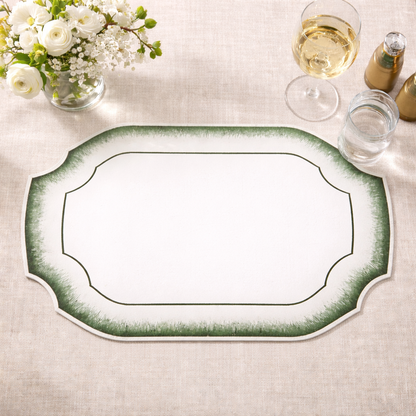 Green Embroidered Border 14"x20" Placemat