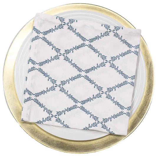 Grand Lattice Napkin   White/Mirage   18x18