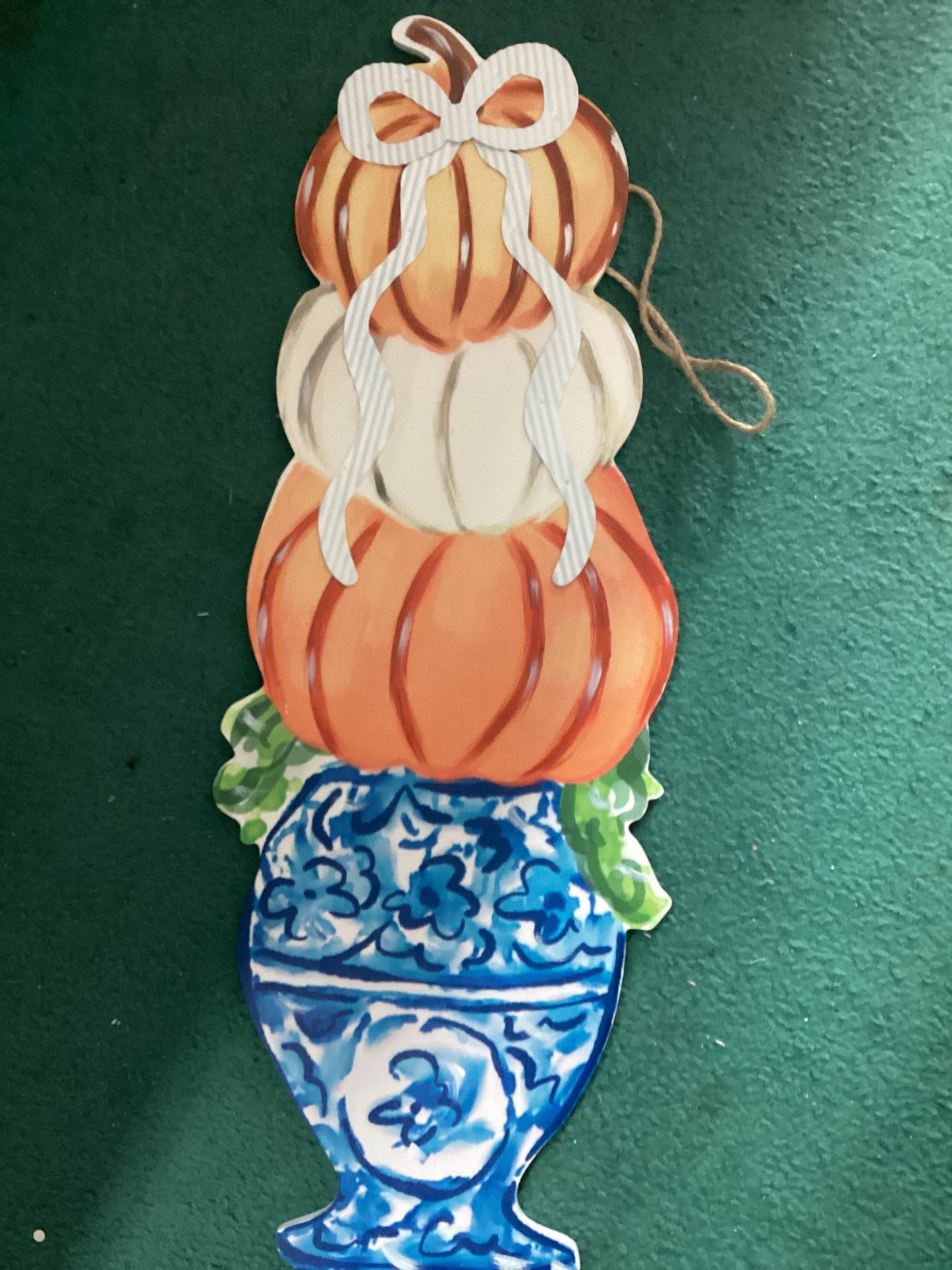 Pumpkin Topiary Door Hanger