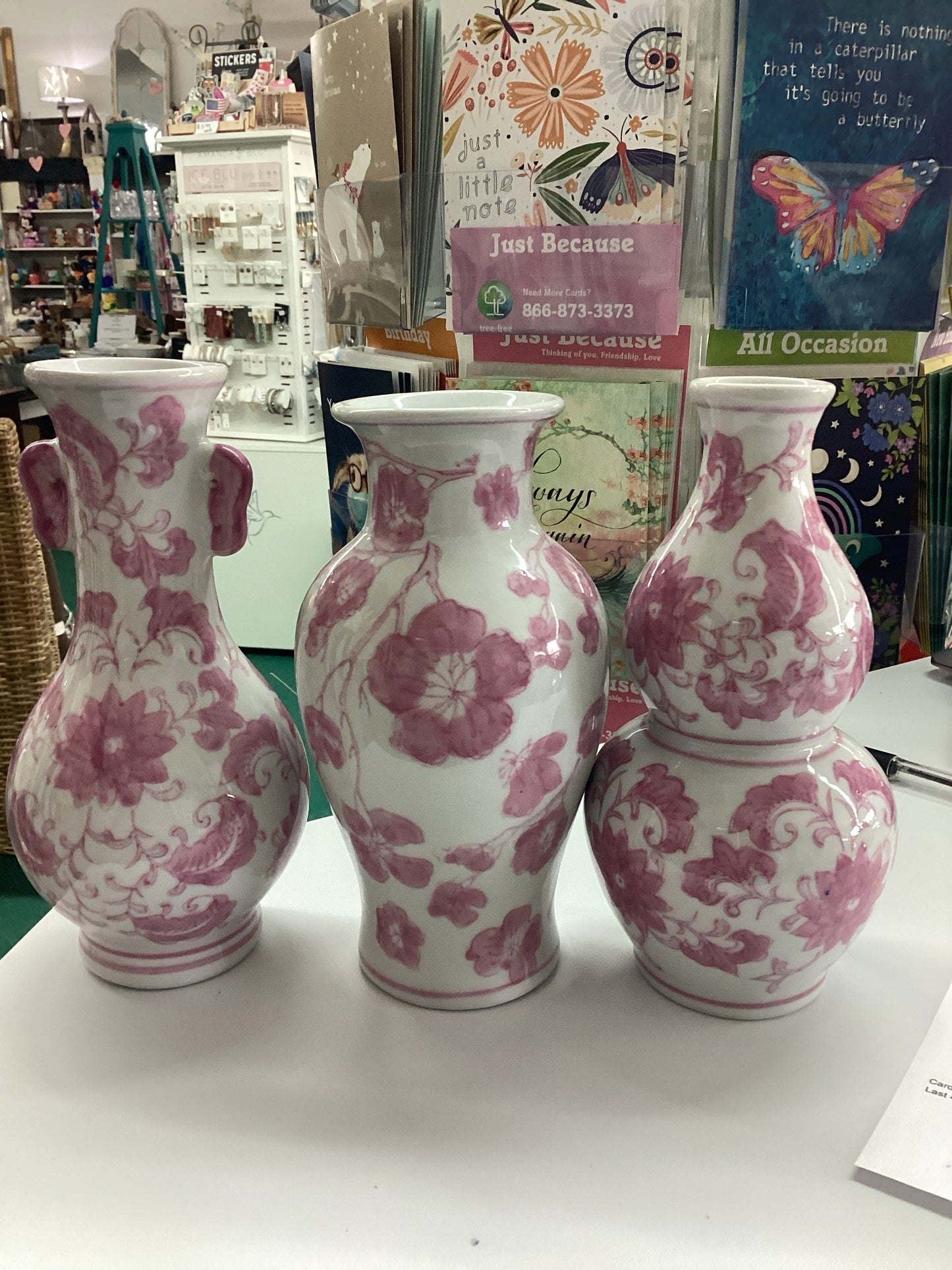 Pink Floral Vase