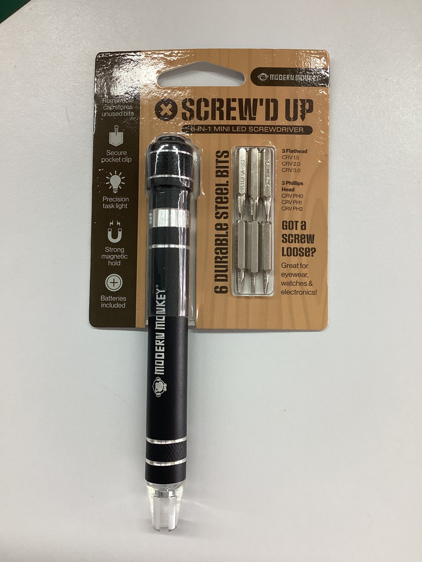 Modern Monkey Screwed Up 6 in 1 Screwdriver