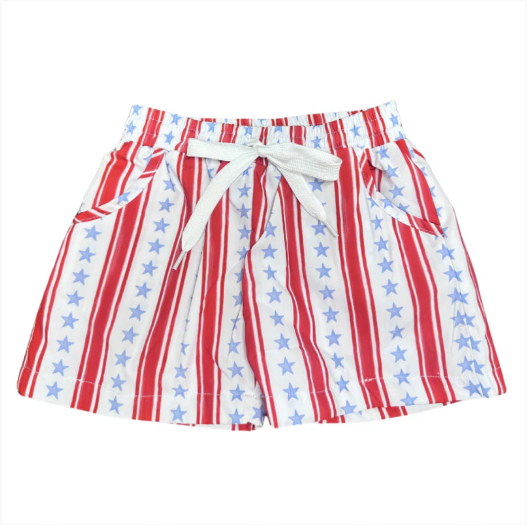 Hamner Hill Boys Stars and Stripes Swim Trunks