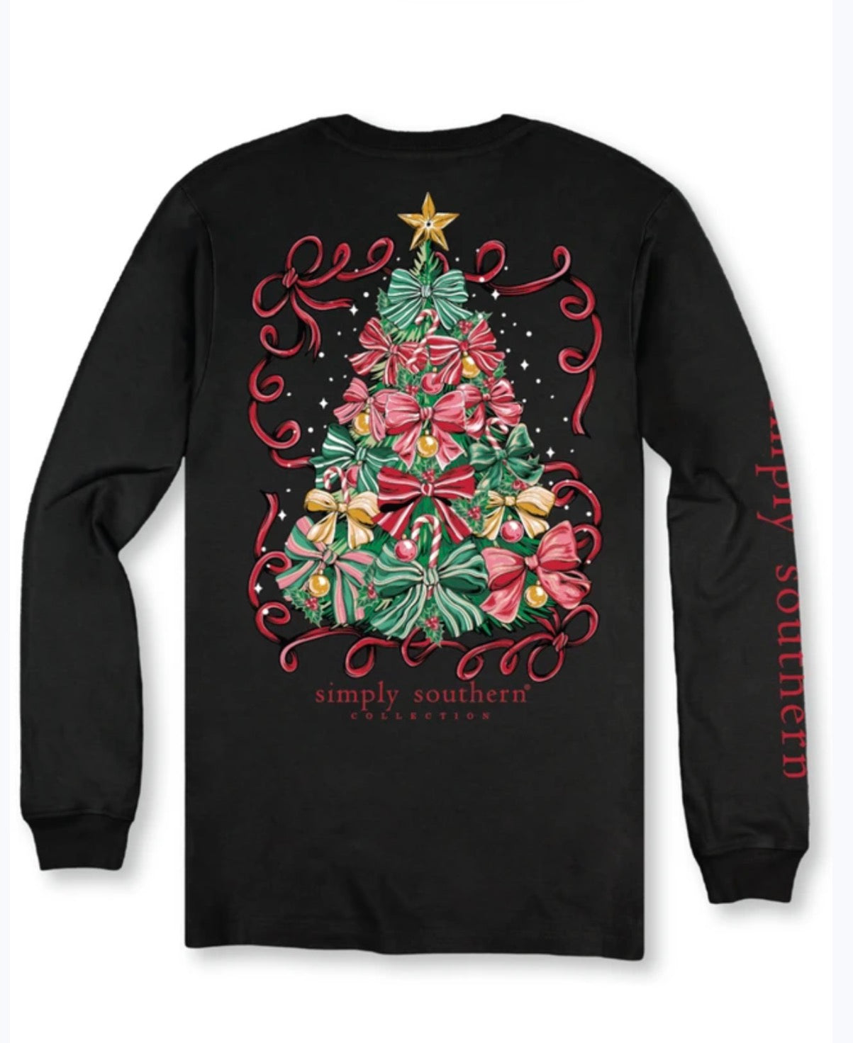 Simply Southern Black Christmas Tree Long Sleeve