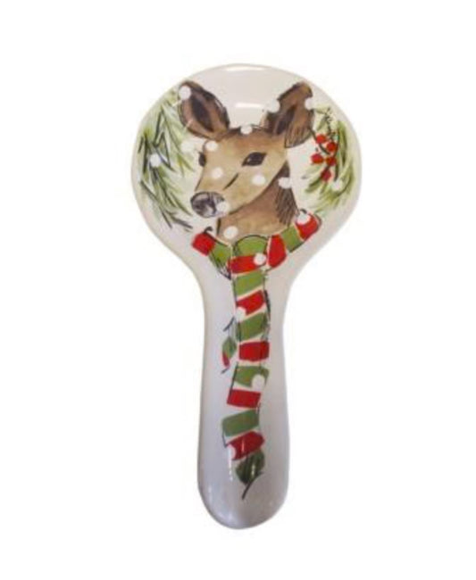 Costa-Nova Deer Friends White Spoon Rest