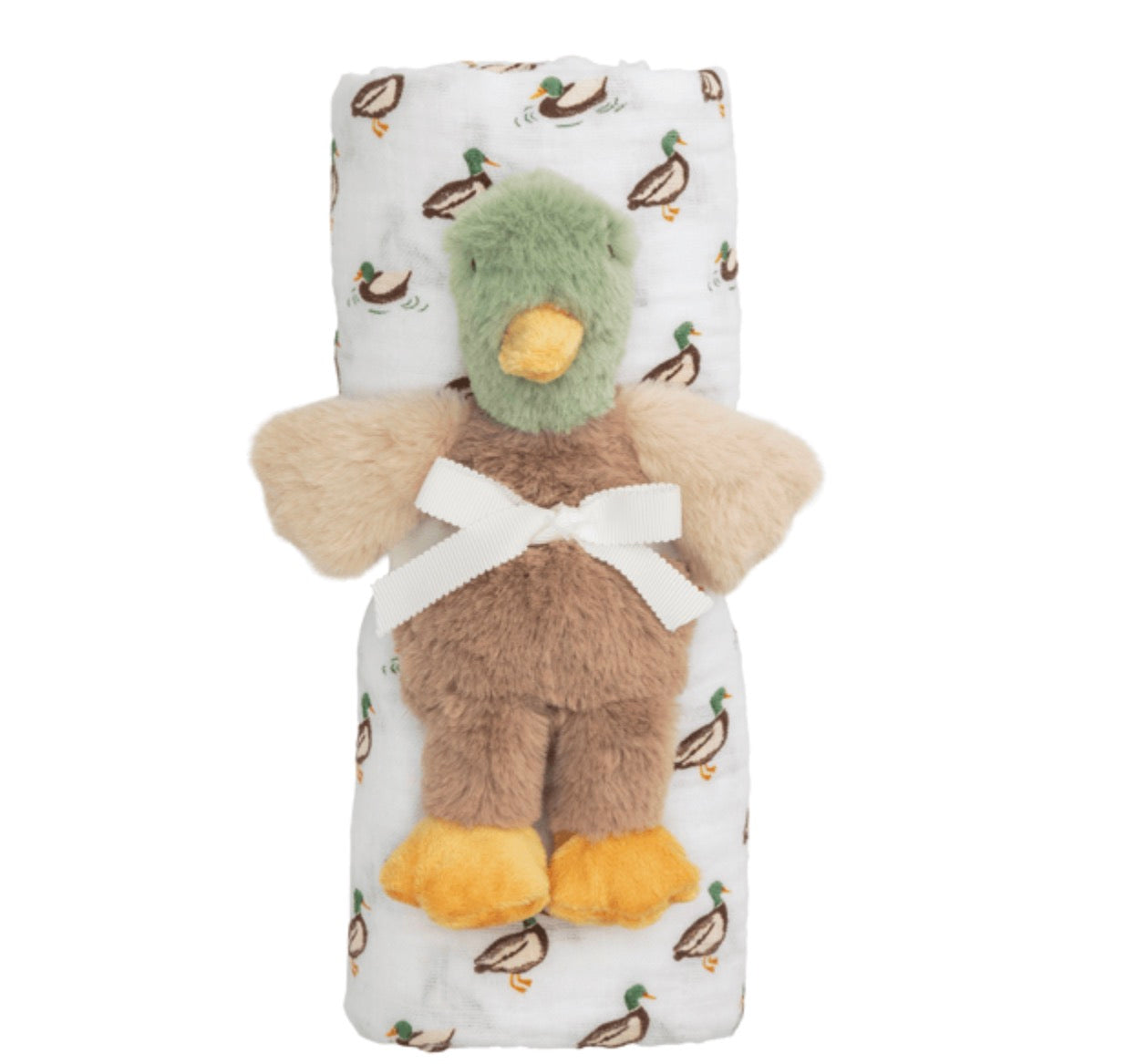Mallard Swaddle and Rattle Set