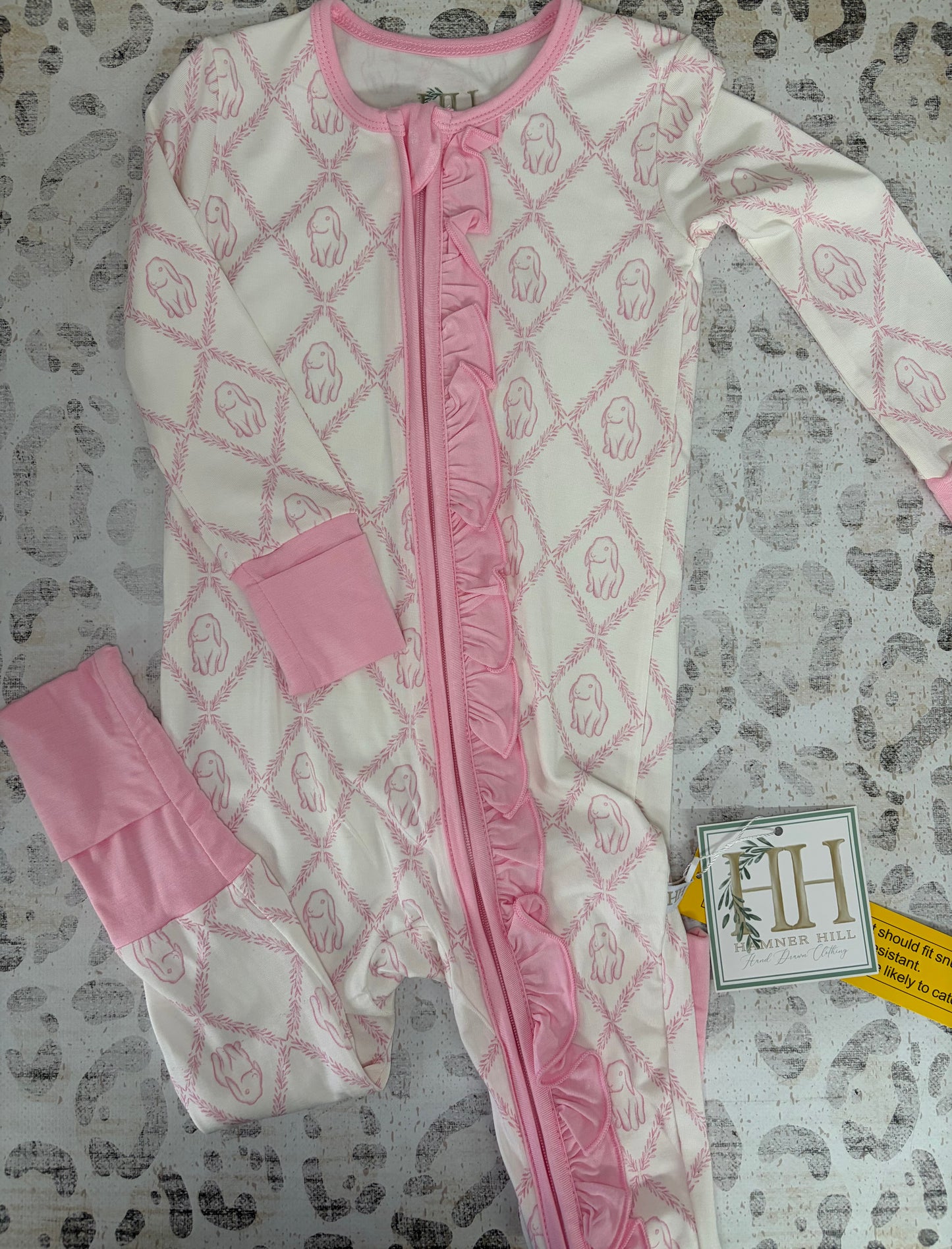 Hamner Hill Pink Dainty Double Zipper Romper