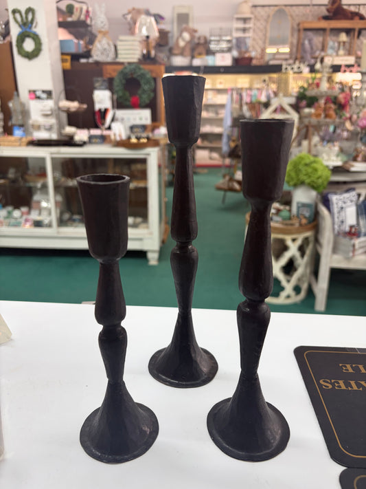 Cast Iron Taper Candle Holders