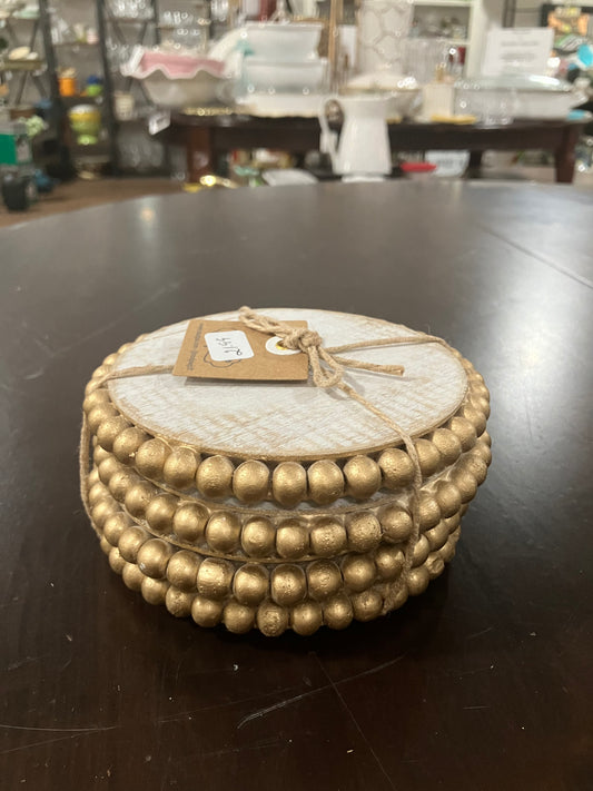 Wooden beaded coasters - Martin/Yeatman