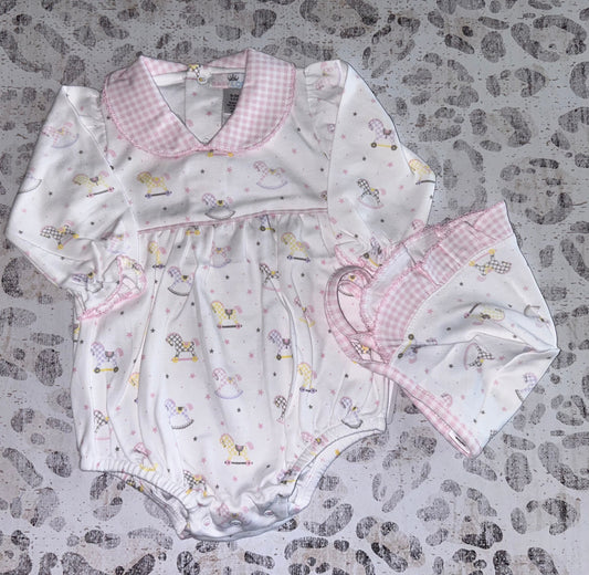 Baby Loren My Sweet Rocking Horse Pima  Bubble and Ruffles Beanie