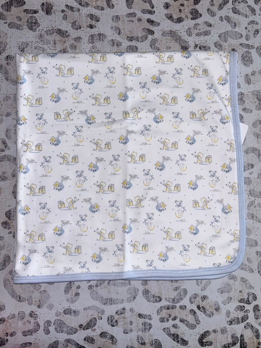 Baby Loren Nursery Rhymes Blue Pima Blanket