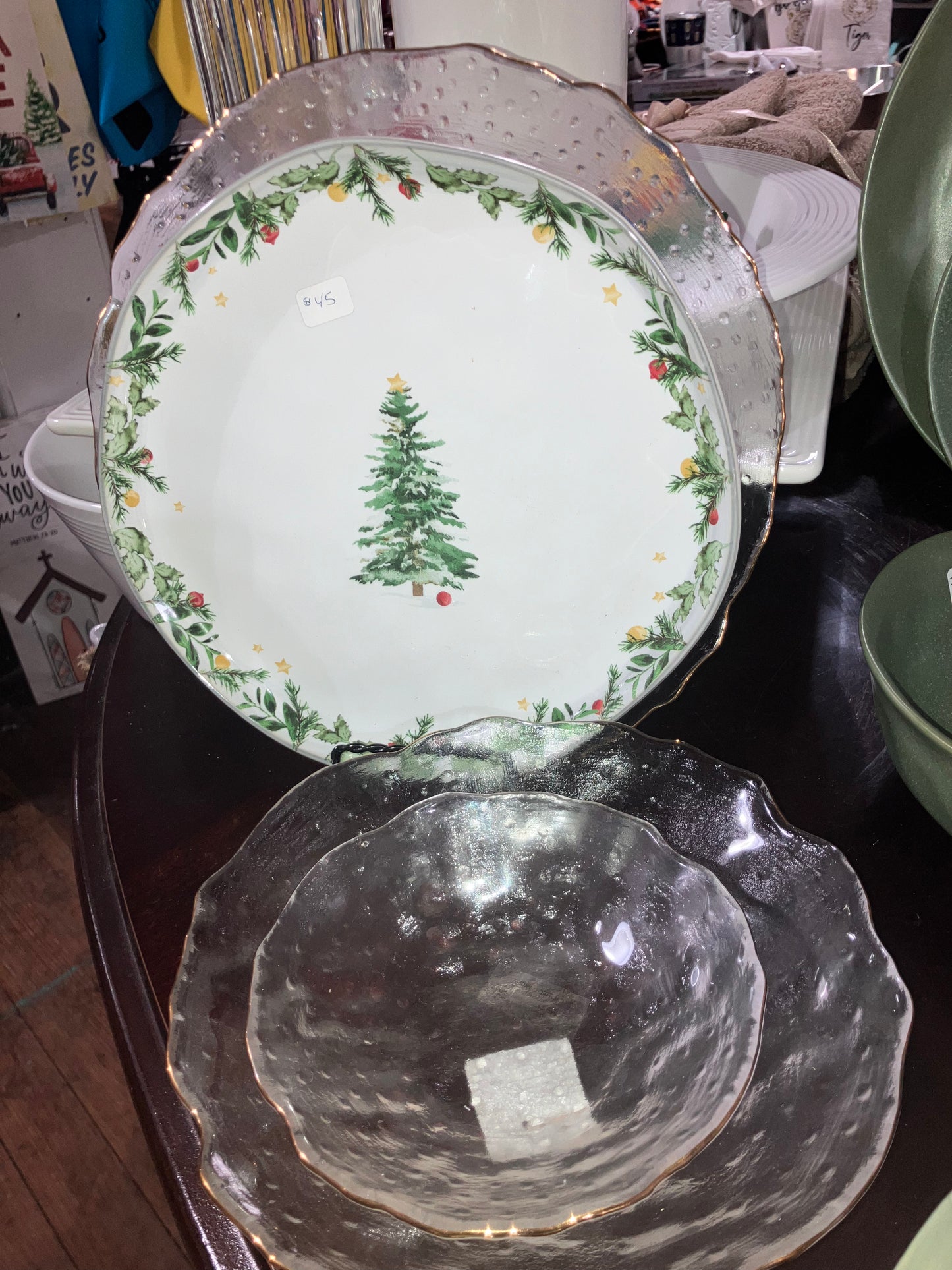 Gold Rimmed Dishes & Christmas plates - McNees / Orr