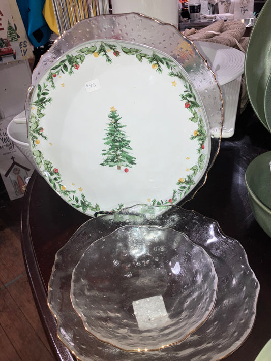 Gold Rimmed Dishes & Christmas plates - McNees / Orr