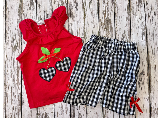 Limited Brand Cherry Top & Short Set