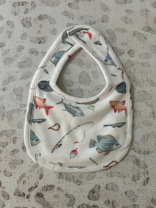 Baby Club Chic Fishing Day Printed Bib