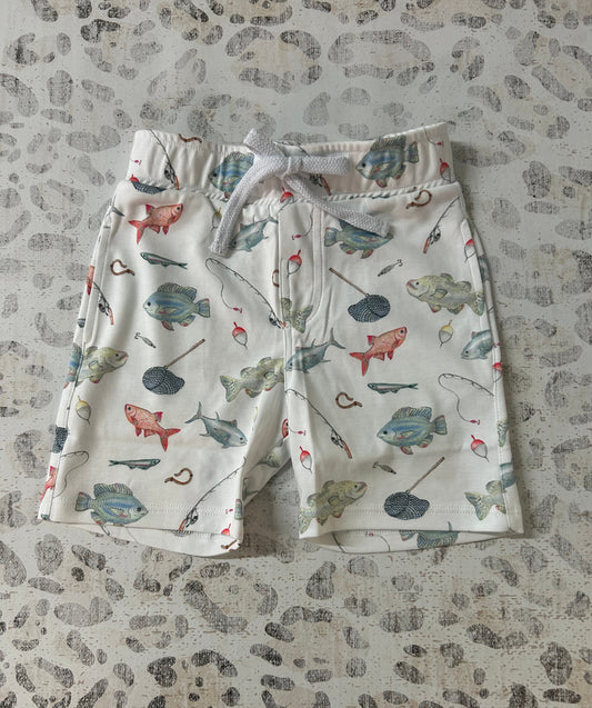 Baby Club Chic Fishing Day Printed Short Set