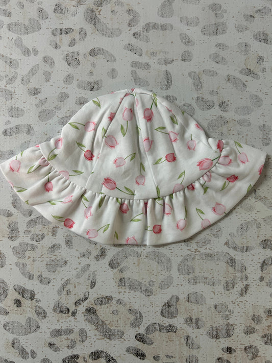 Baby Club Chic Baby Tulips Pink Printed Sun Hat