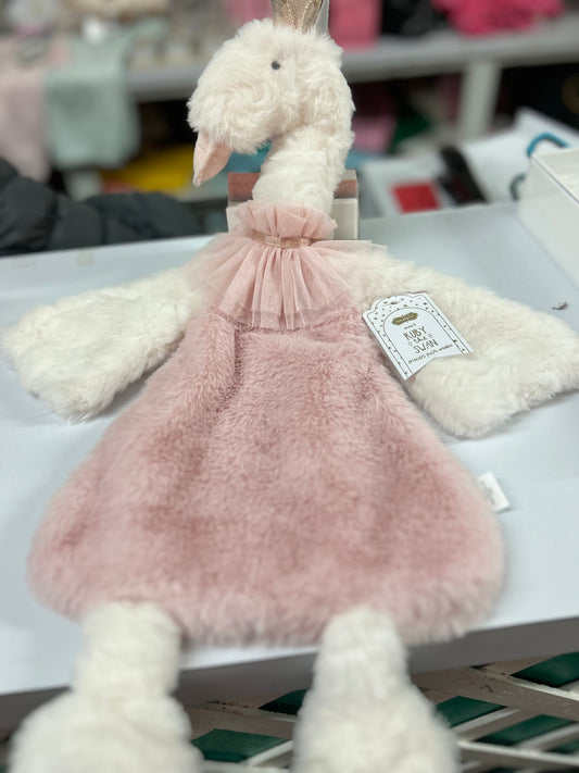 Mudpie Swan Princess Plush Woobie