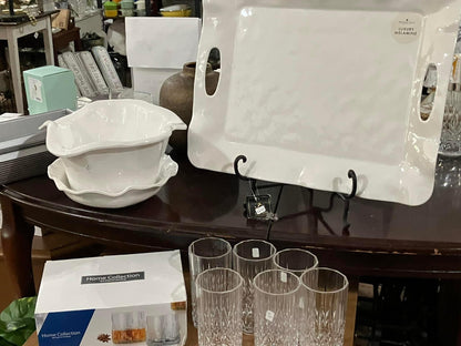 Cast iron cookware, candlesticks, canisters, butter dish, wooden server set- O'Dell/Duke