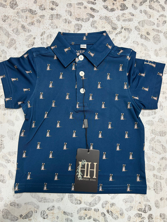 Hamner Hill Boys Navy Tiger Performance Polo