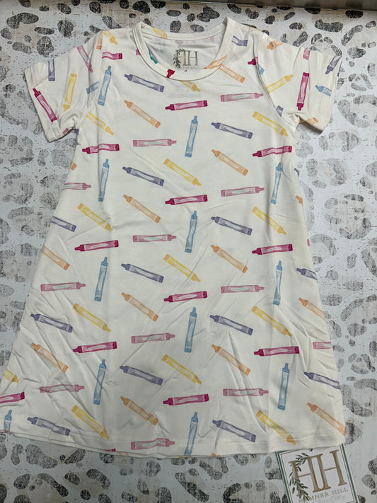 Hamner Hill Pastel Crayon Bamboo Dress