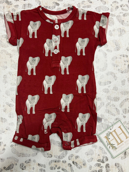 Hamner Hill Elephant Button Romper