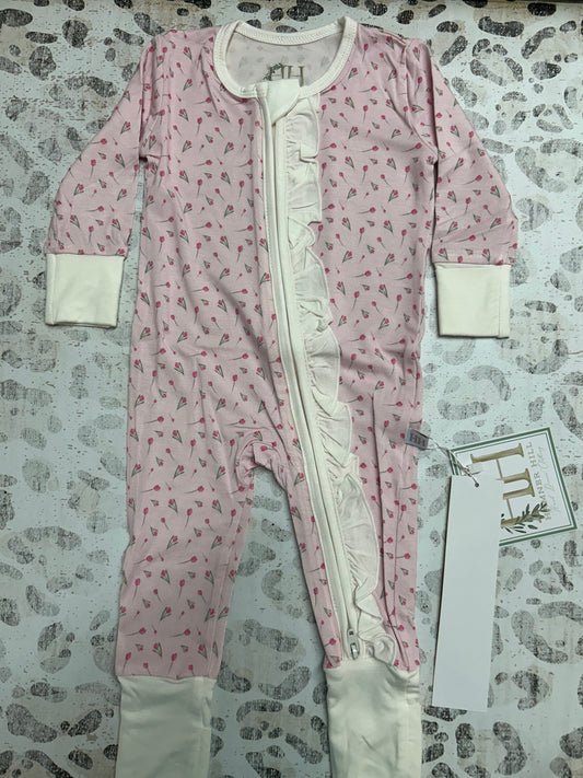 Hamner Hill Tulip Double Zipper Romper