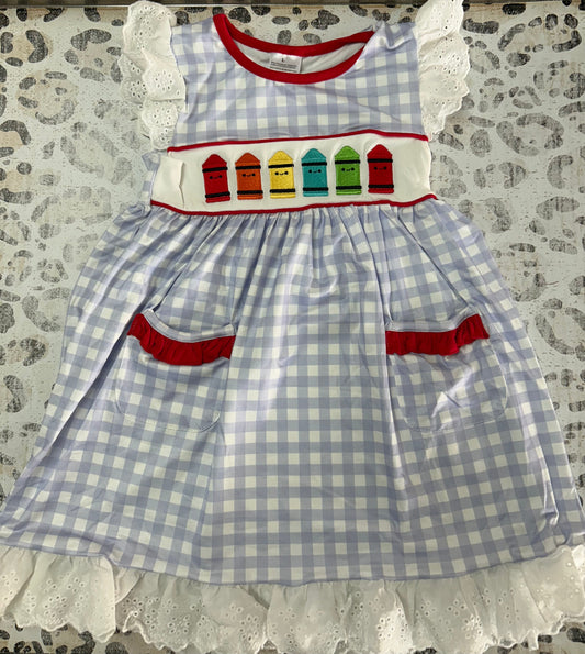 Crayon Embroidered Dress