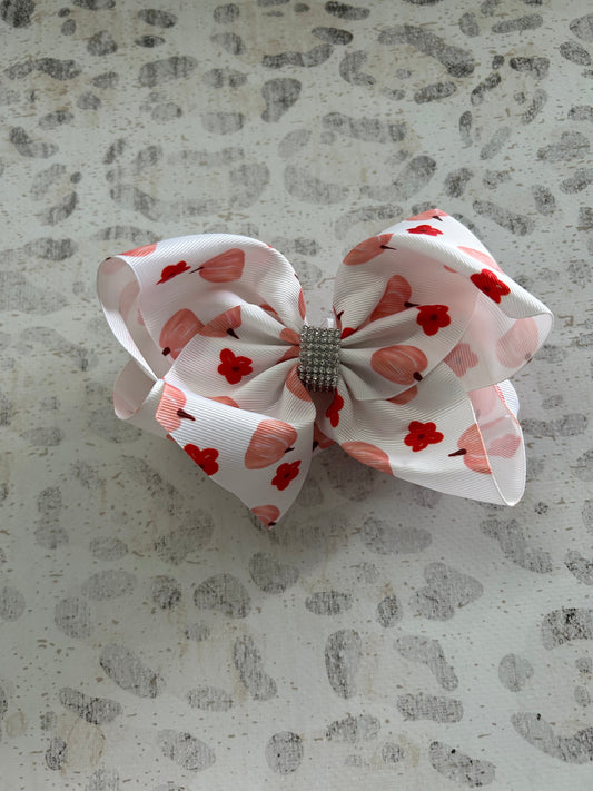 Pumpkin Bedazzled Bow