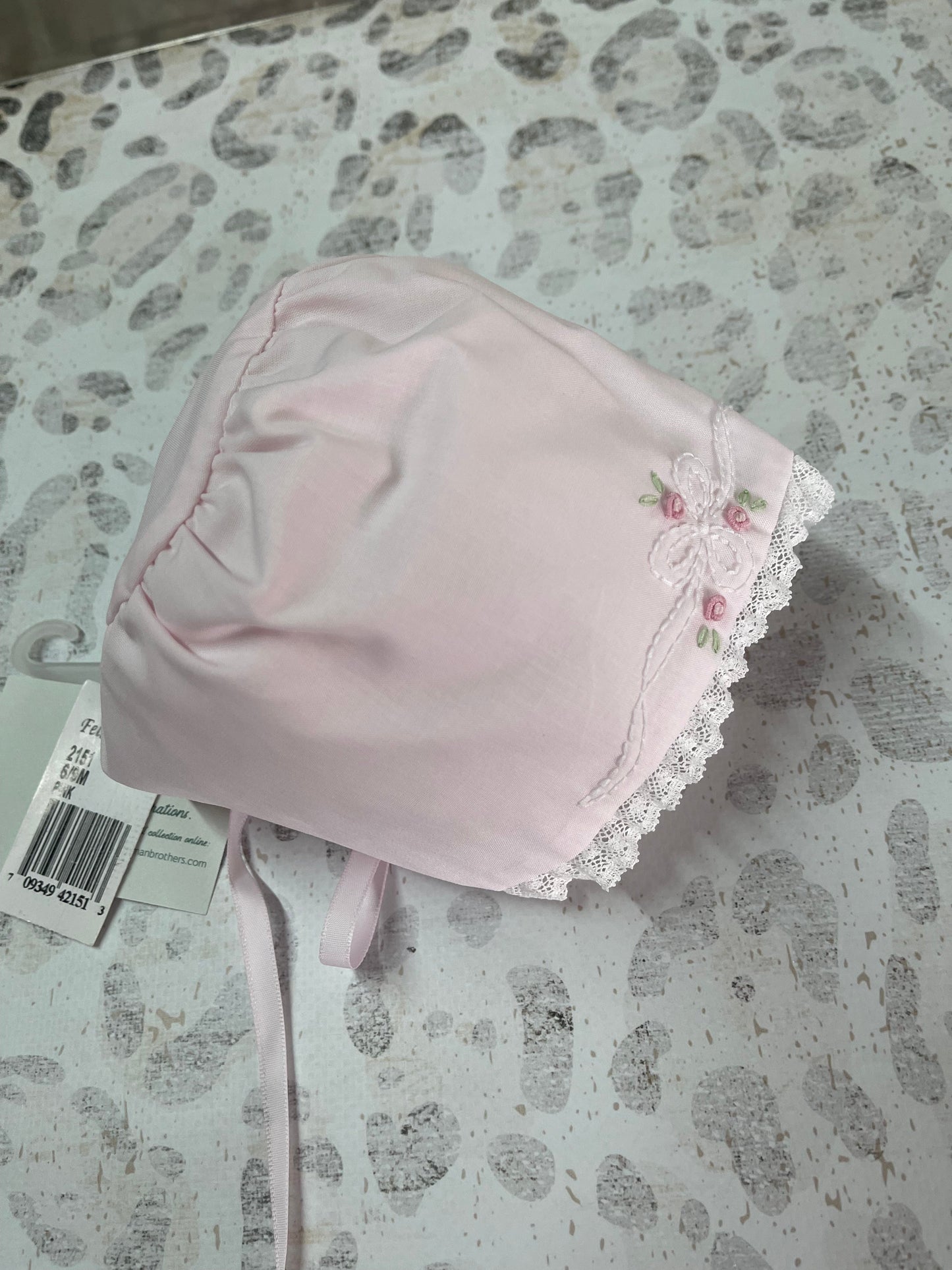 Feltman Brothers Vintage Bow & Lace Bonnet