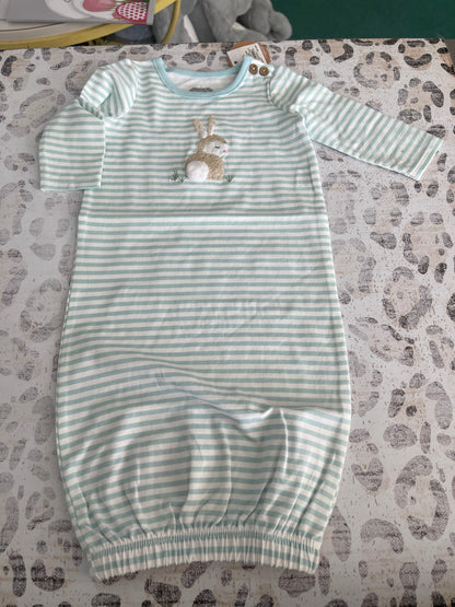 Mudpie Stripe Bunny Gown
