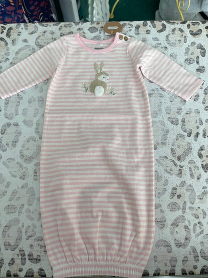 Mudpie Stripe Bunny Gown