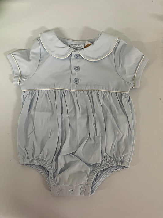 Mudpie Blue Collared Poplin Bubble