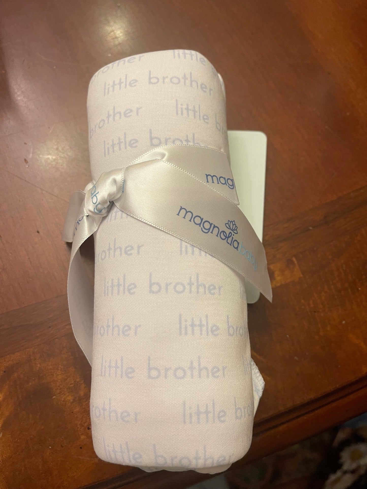 Magnolia Baby Little Brother Print Swaddle Blanket