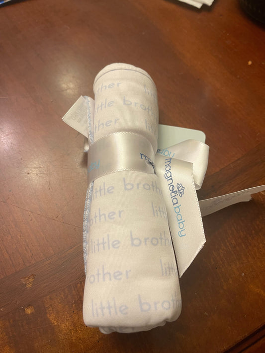 Magnolia Baby Little Brother Print Burp Cloth