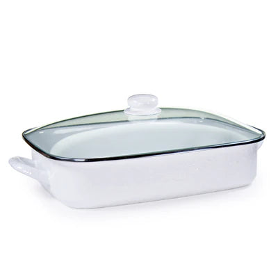 Golden Rabbit White Roasting Pan