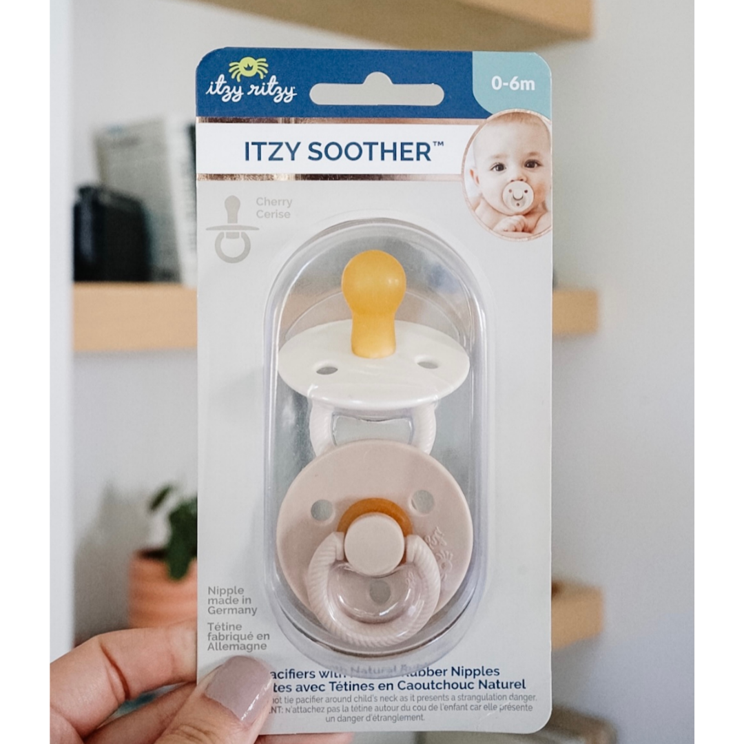 Itzy Soother™ Natural Rubber Paci Sets- Pink Bow