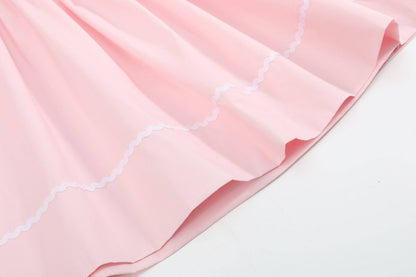 Pink Butterflies Smocked Bishop Dress
