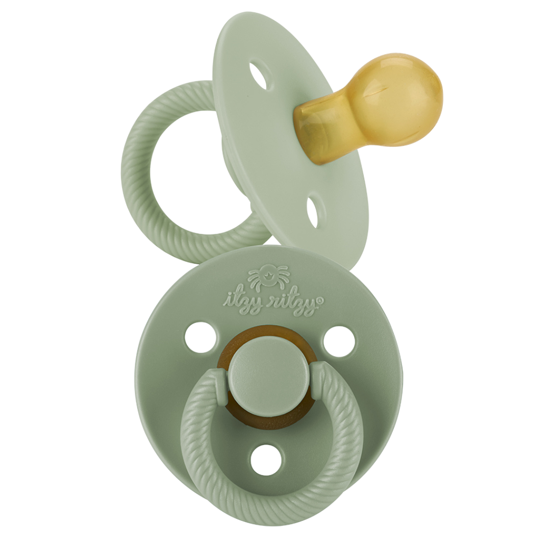 Itzy Soother™ Natural Rubber Paci Sets- Pink Bow