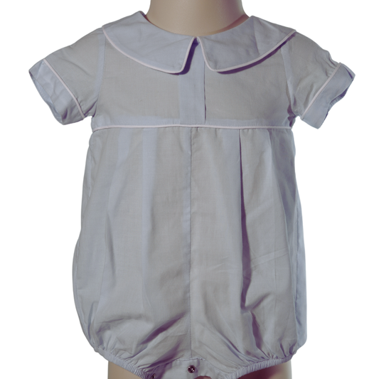 Blue Baby Boy Peter Pan Collar Bubble