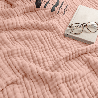 Muslin Blanket for Adults, 6-Layer Bedding by Comfy Cubs