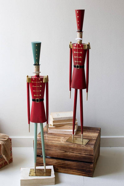 PAINTED METAL CHRISTMAS SOLDIERS