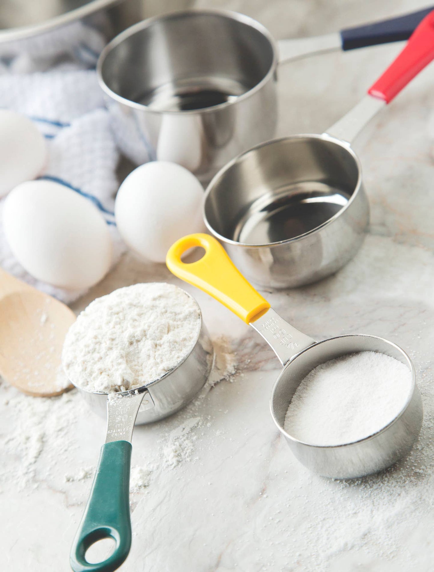Fox Run Stainless Steel Measuring Cup Set, 4-Piece Color Set